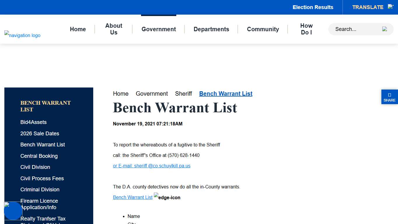 Welcome to Schuylkill County, Pennsylvania